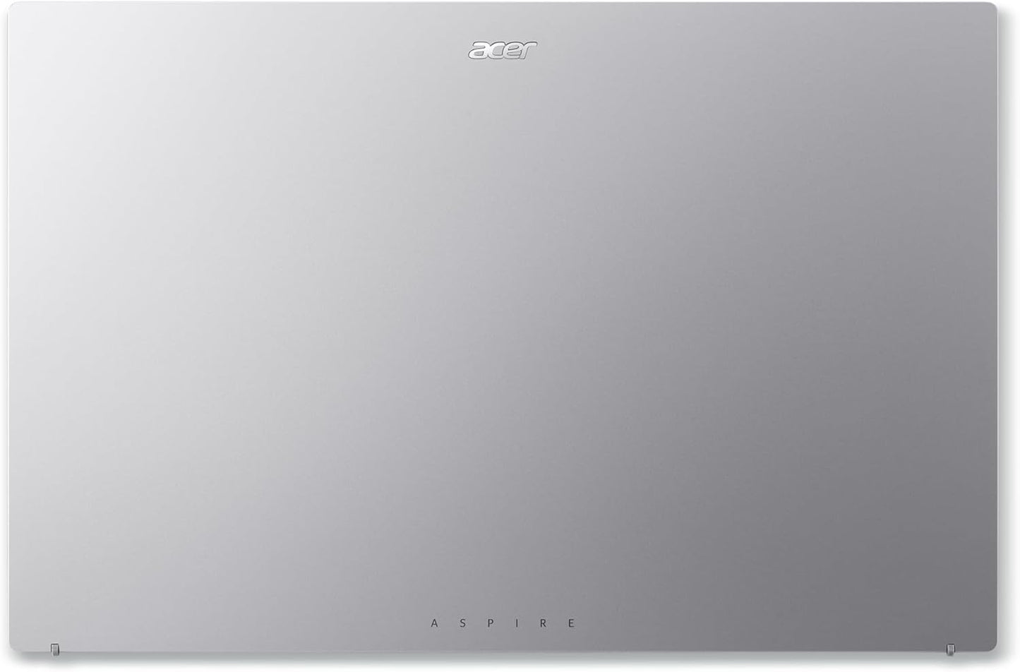 Silver Acer laptop on a white background