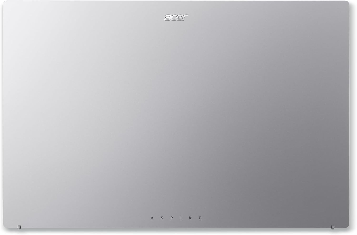 Silver Acer laptop on a white background