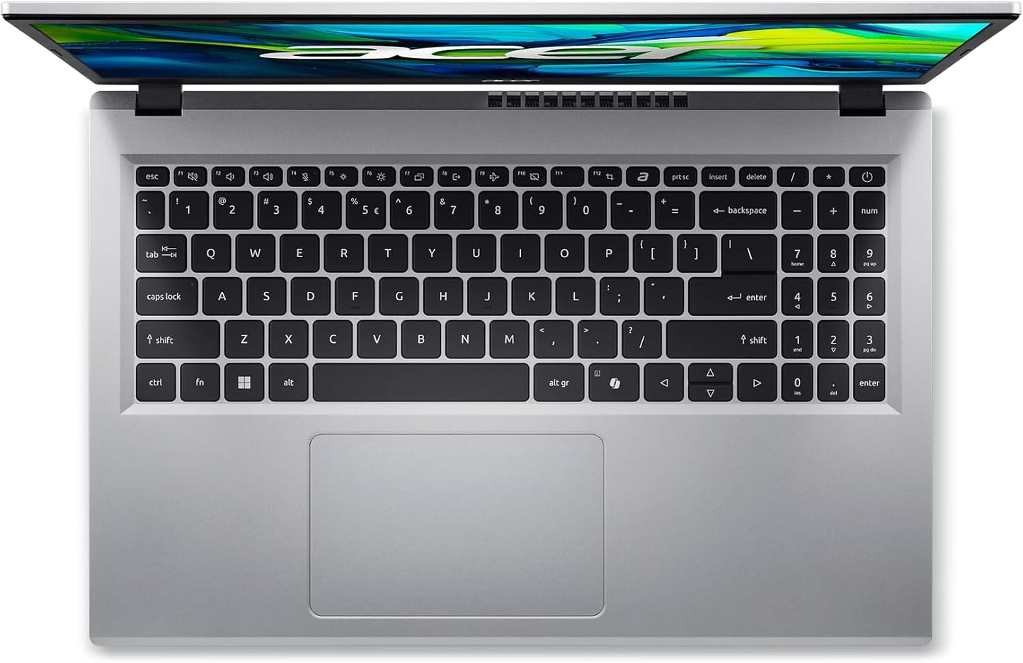 Laptop with keyboard and trackpad on a white background