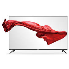 Television screen with a red fabric draped over it on a white background