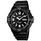 Black Casio watch on a white background