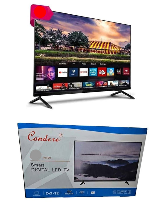 40-inch smart digital LED TV with packaging displaying brand name.