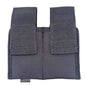 Gray tactical magazine pouch on a white background