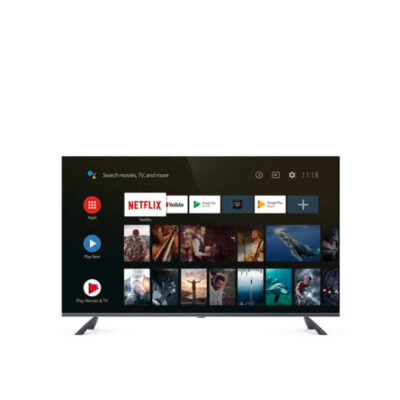 Smart TV displaying a streaming platform interface on a white background