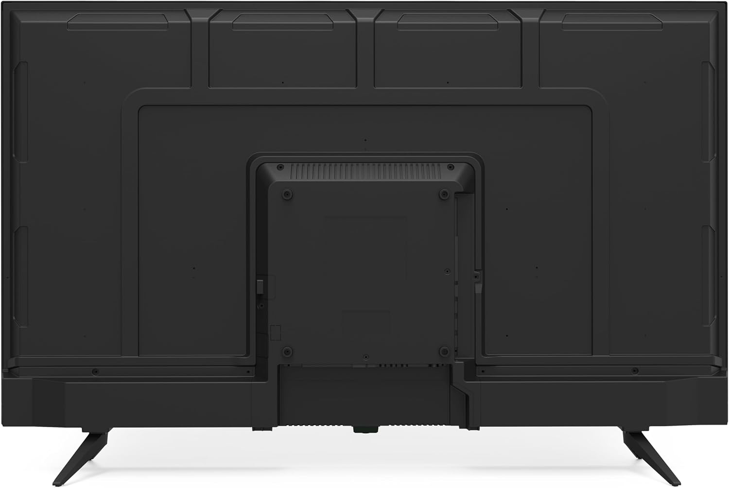 Black flat-screen TV on a white background