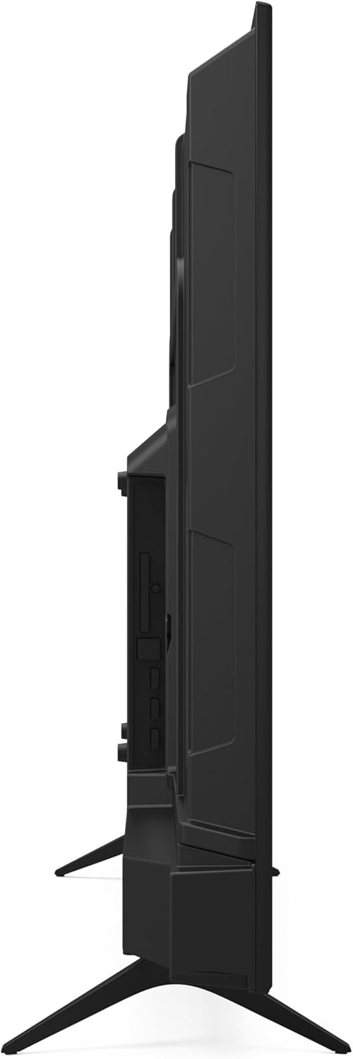 Black electronic device with a stand on a white background