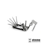 Multi-tool with various components on a white background, featuring the Xtreme Xcessories logo.