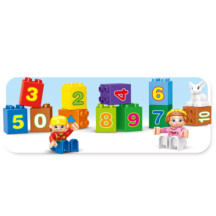 LEGO DUPLO number blocks set on a white background