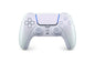 White gaming controller with PlayStation logo on a white background
