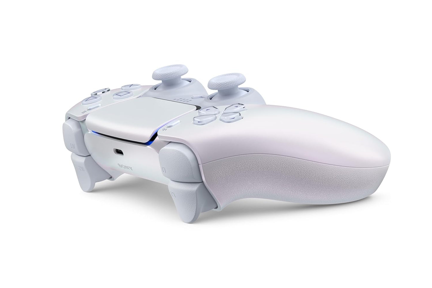 White gaming controller on a white background