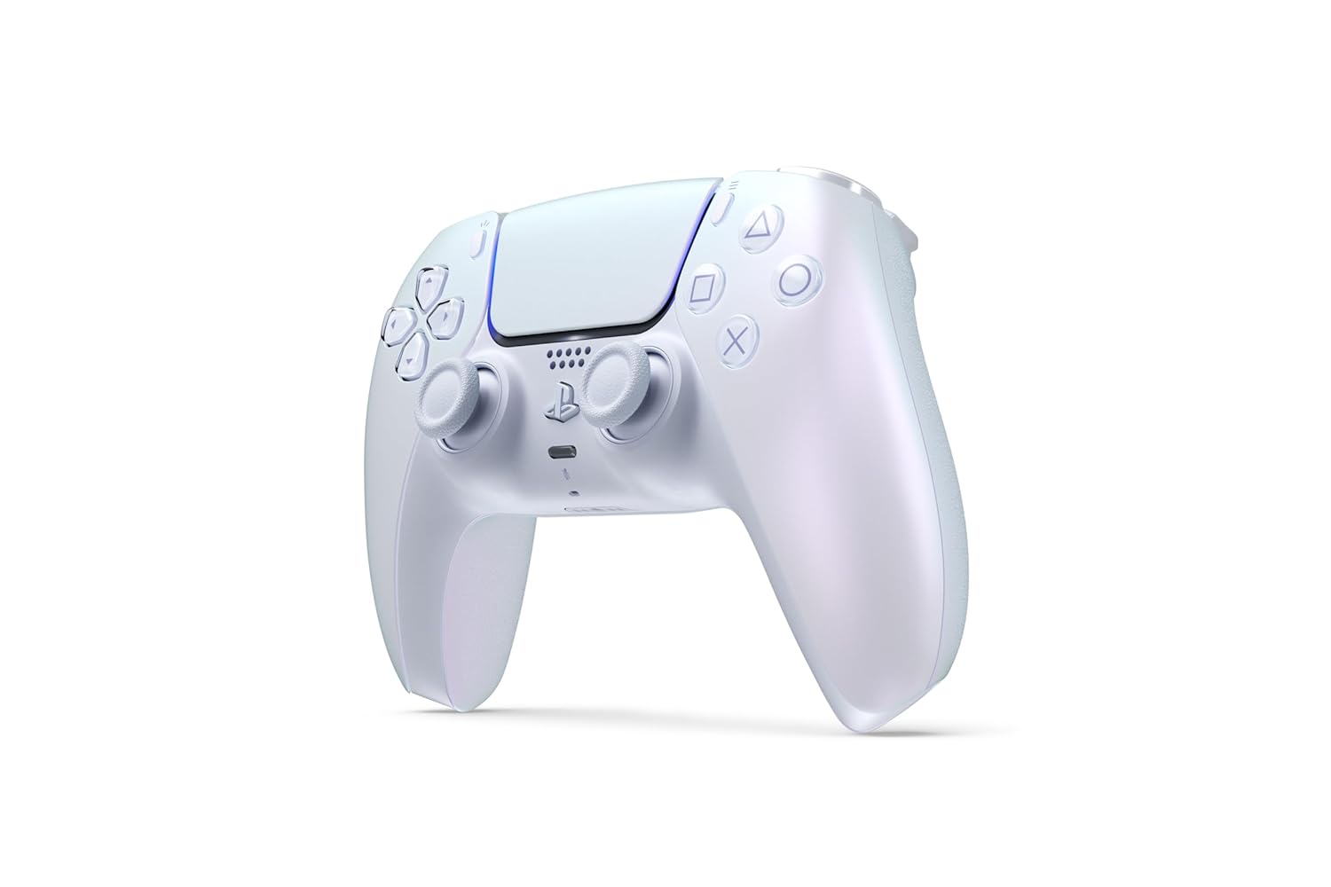 White gaming controller on a white background