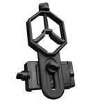 Black metal clamp on a white background