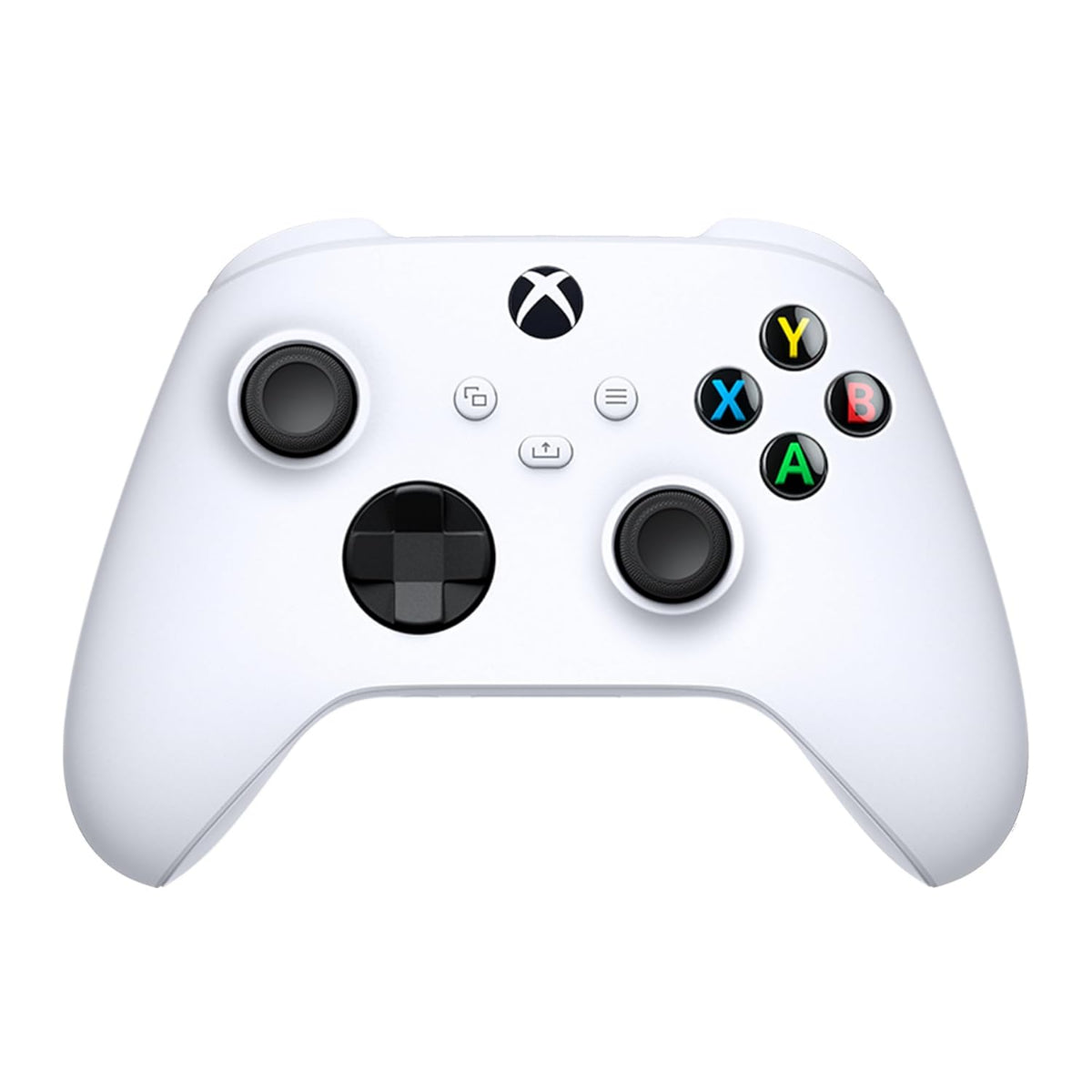 White gaming controller with Xbox logo on a white background