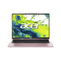 Acer laptop with colorful display on a white background